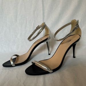 J. Crew Silver Stilettos. Size 6 1/2.